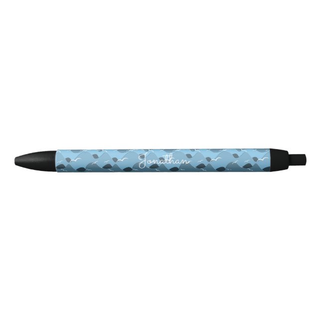 Stylo Noir Relaxez Ocean Waves sur votre école (Devant)