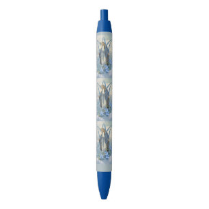 Stylo Noir Religieux Notre-Dame de Grâce Floral Marian
