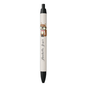 Stylo Noir Renard Brown de la Cravate des seins et des lunett