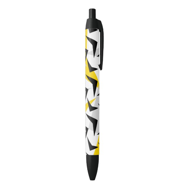 Stylo Noir Retro Chevrons (Bas (Vertical))