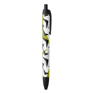 Stylo Noir Retro Chevrons