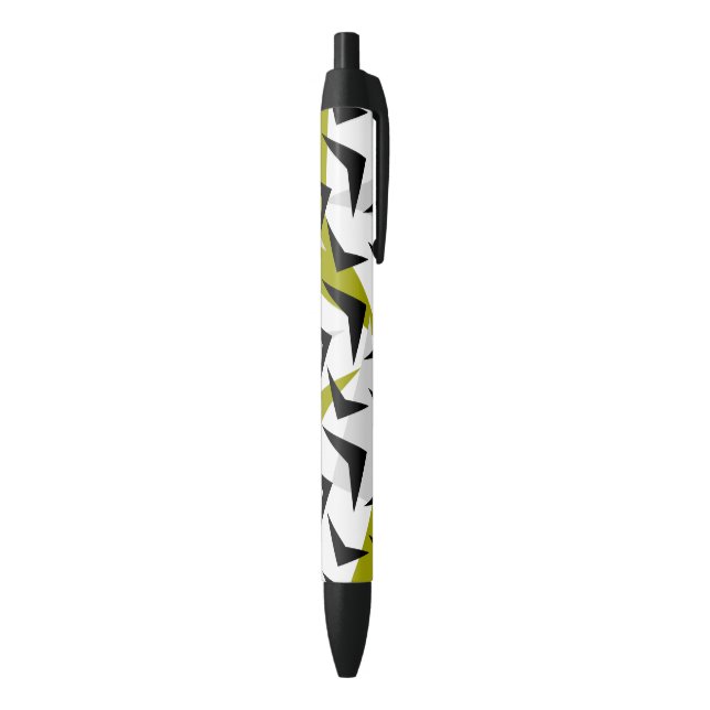 Stylo Noir Retro Chevrons (Bas (Vertical))