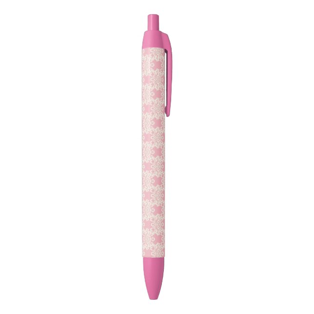 Stylo Noir Rétro damassé florale (Bas (Vertical))