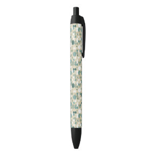 Stylo Noir Rétro motif abstrait