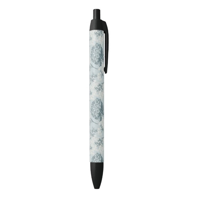 Stylo Noir Rétro motif floral avec des fleurs de viburnum (Bas (Vertical))