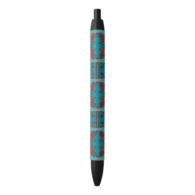 Stylo Noir Rêve de l'Emblème des papillons (devant Vertical)