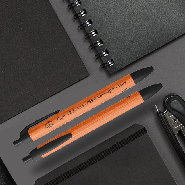 Stylo Noir Revêtement en bois de procureur classique (Créateur téléchargé)