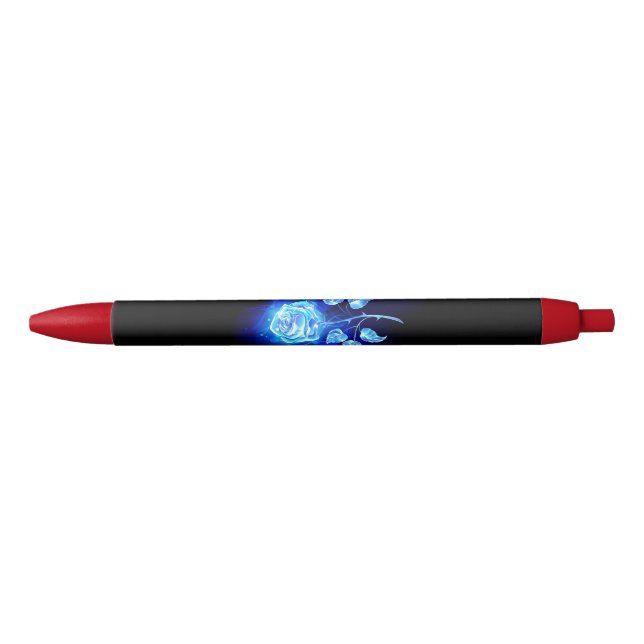 Stylo Noir Rose bleu brûlant (Devant)
