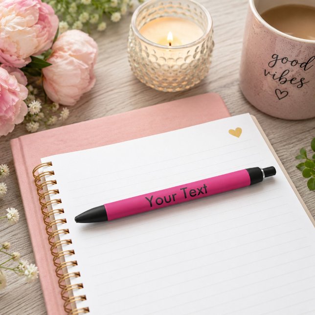 Stylo Noir Rose Chaud Gras  (Créateur téléchargé)