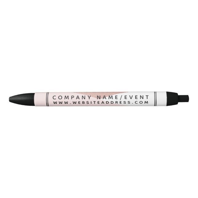 Stylo Noir Rose Gold Foil, Modern Geometry Company/Event (Devant)