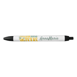Stylo Noir Rose jaune du Texas - Rose unique