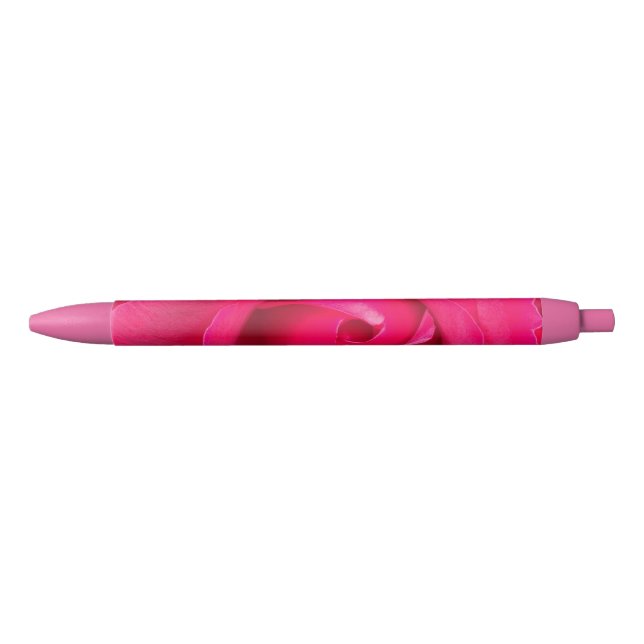 Stylo Noir Rose rose rouge romantique (Devant)