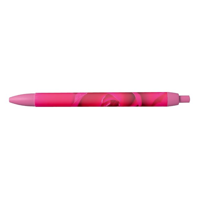 Stylo Noir Rose rose rouge romantique v2 (Devant)