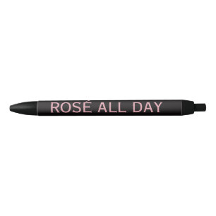 Stylo Noir Rosé toute la journée élégant favori de fête rose
