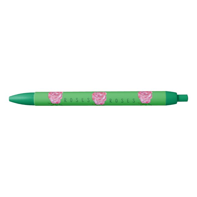 Stylo Noir Roses  (Devant)
