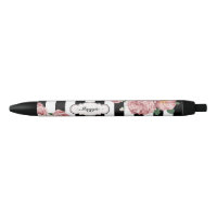Roses avec les rayures noires et blanches