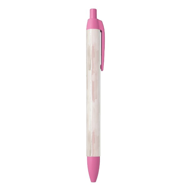 Stylo Noir Roses Gommées Crème Rayures (Bas (Vertical))