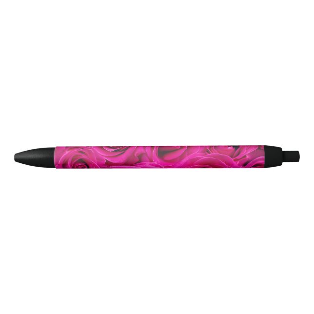 Stylo Noir Roses roses (Amour et Romance) (Devant)
