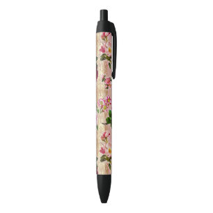 Stylo Noir Roses roses roses Vintages et florales