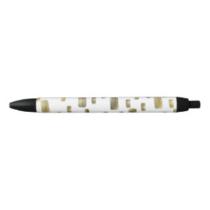 Stylo Noir Roses Rouges & Crânes Floral Gothique Gris Noir