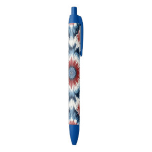 Stylo Noir Rouge, Blanc & Bleu Tie-dye