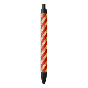 Stylo Noir Rouge et or Starlight
