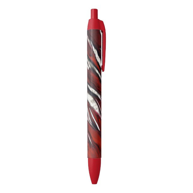 Stylo Noir Rouge rayonnant (Bas (Vertical))