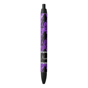 Stylo Noir Rouleau pourpre Derby de parties scintillantes