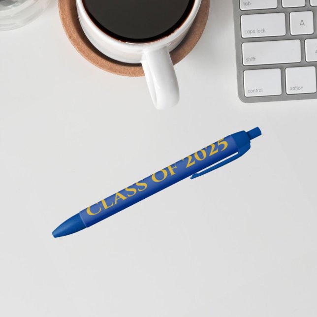 Stylo Noir Royal Blue and Gold School Colonnes Année (In Situ)