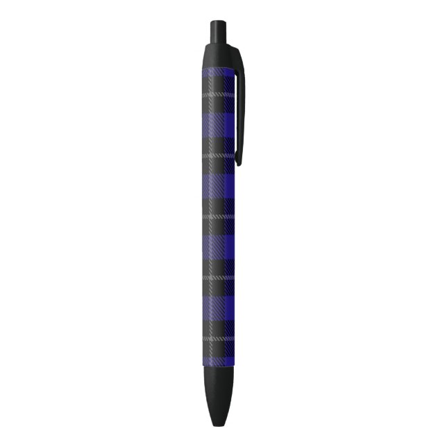 Stylo Noir Royal Blue Black Plaid (Bas (Vertical))