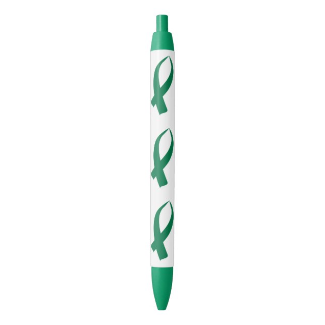 Stylo Noir Ruban de Sensibilisation (Vert) (devant Vertical)