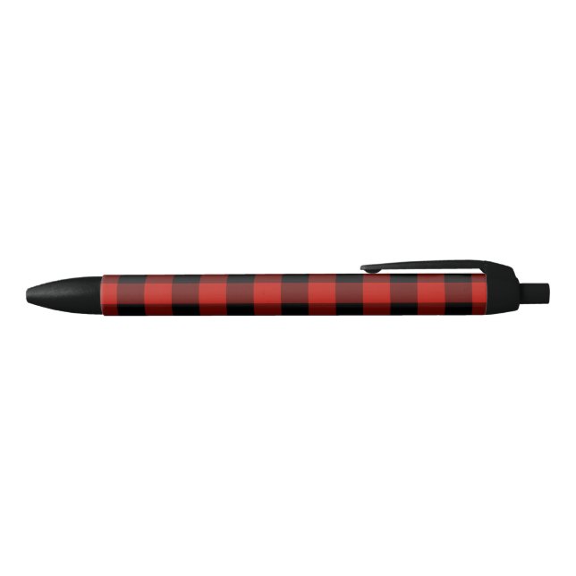 Stylo Noir Russe Rouge noir Buffalo chèque Motif Plaid (Haut)