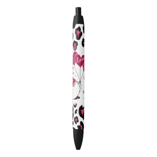 Stylo Noir Saint Valentin Gnome Pen (devant Vertical)
