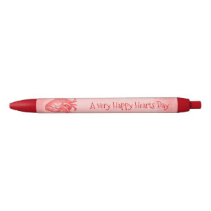 Stylo Noir Saint-Valentin Happy Hearts Day