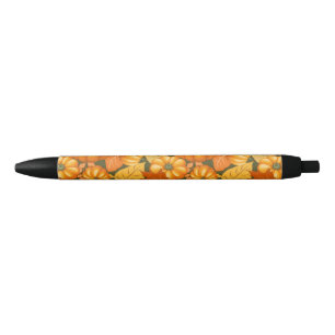 Stylo Noir Saison d'automne Halloween Citrouille Motif