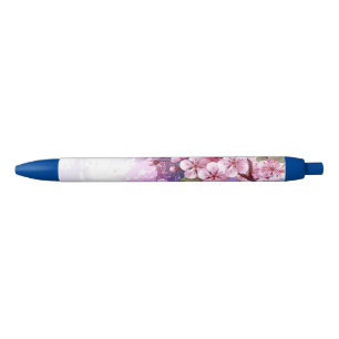 Stylo Noir Sakura rose sur la peinture Arrière - plan