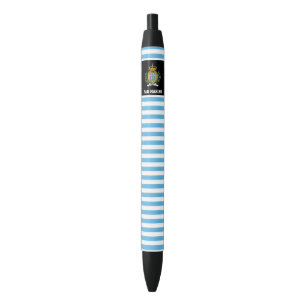 Stylo Noir San Marino Drapeau mignon Patriotique