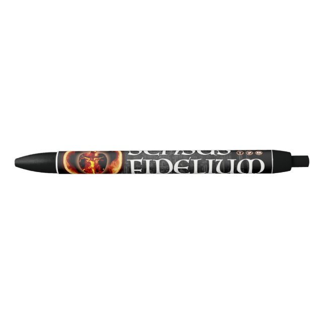Stylo noir SCD Fidelium (Devant)
