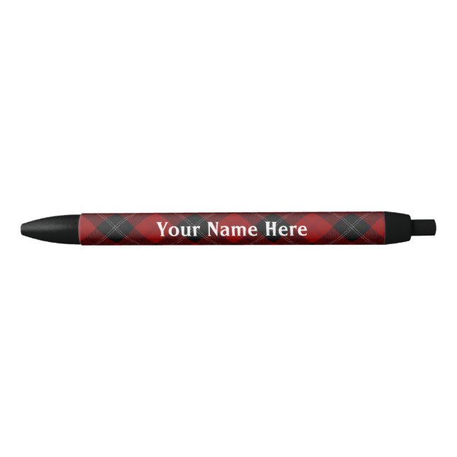 Stylo Noir Scotland Forever Clan Ramsay Ramsey Red Tartan (Devant)