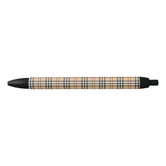 Stylo Noir Scottish Tartan Pattern     (Devant)