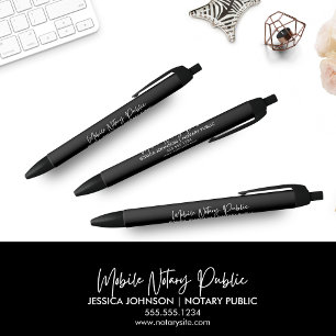Stylo Noir Script Noir Blanc Mobile moderne Entreprise