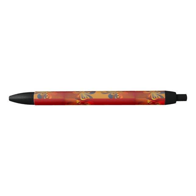 Stylo Noir Seamless Graphic Design - rouge orange I (Devant)