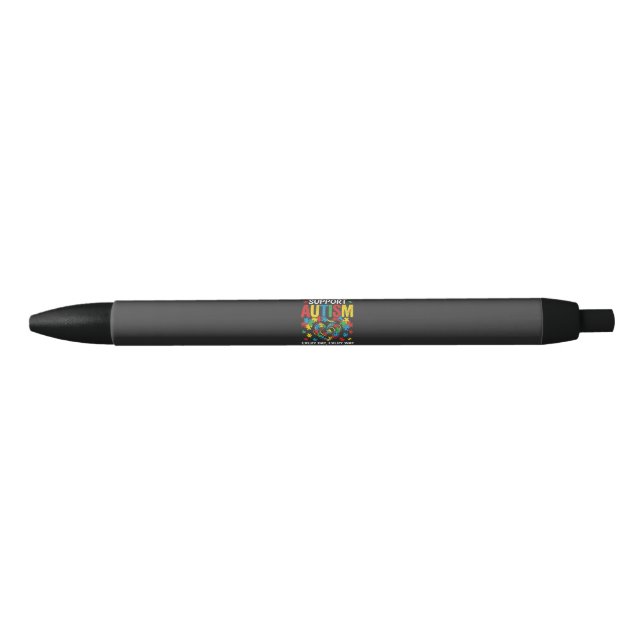 Stylo Noir Sensibilisation à l'autisme (Devant)