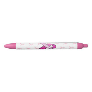 Stylo Noir Sensibilisation au cancer du sein rubans roses Sty