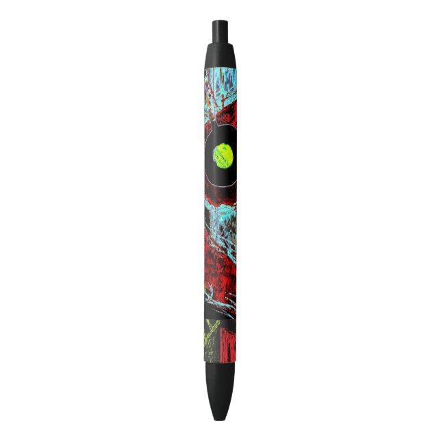 Stylo Noir Serpent de Fréquence – Miroir Compact d'Énergie Ab (devant Vertical)