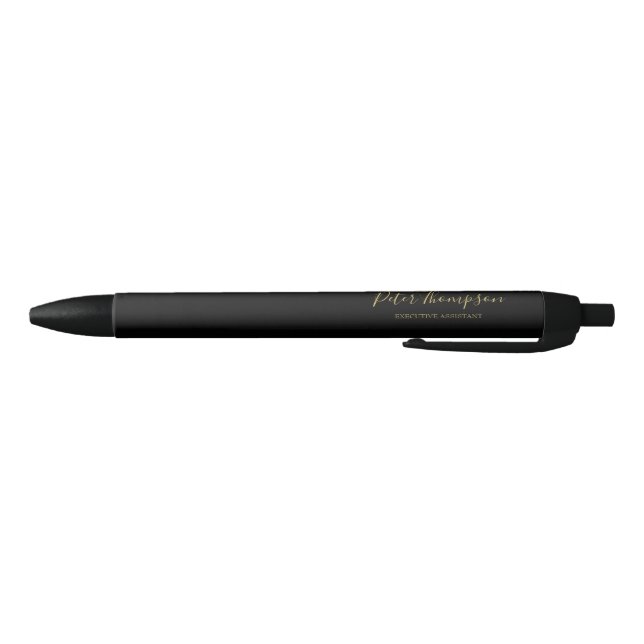 Stylo Noir Signature élégante de script commercial (Bas)