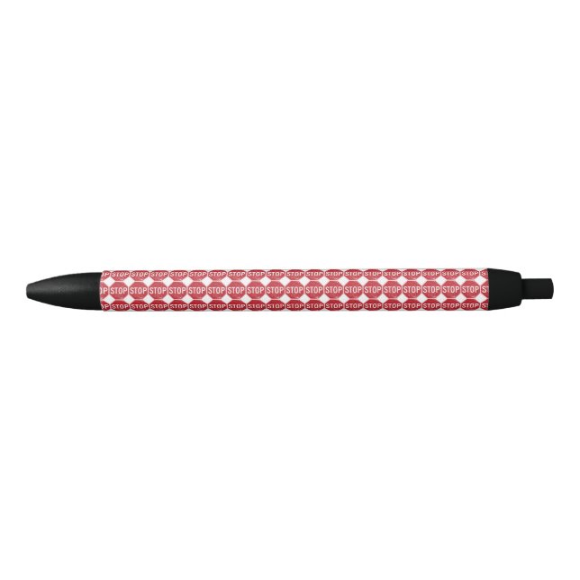 Stylo Noir Signe affligé d'arrêt (Devant)