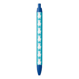 Stylo Noir silhouette blanche de chat