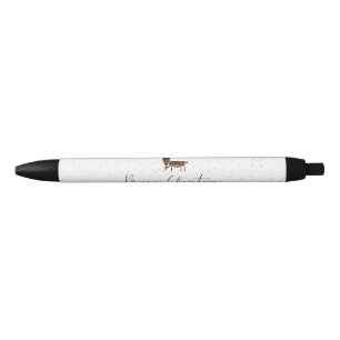 Stylo Noir Silhouette de renne en ligne artistique de Slipper
