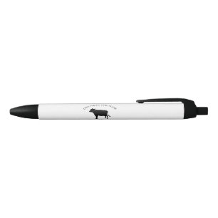 Stylo Noir Silhouette de vache décorative de ferme
